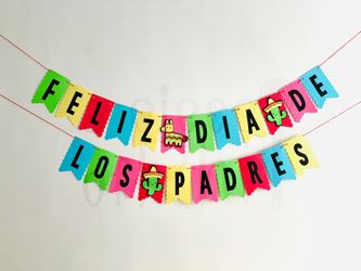 Feliz Día de Los Padres - Happy Father’s Day - Banner - Fiesta Party