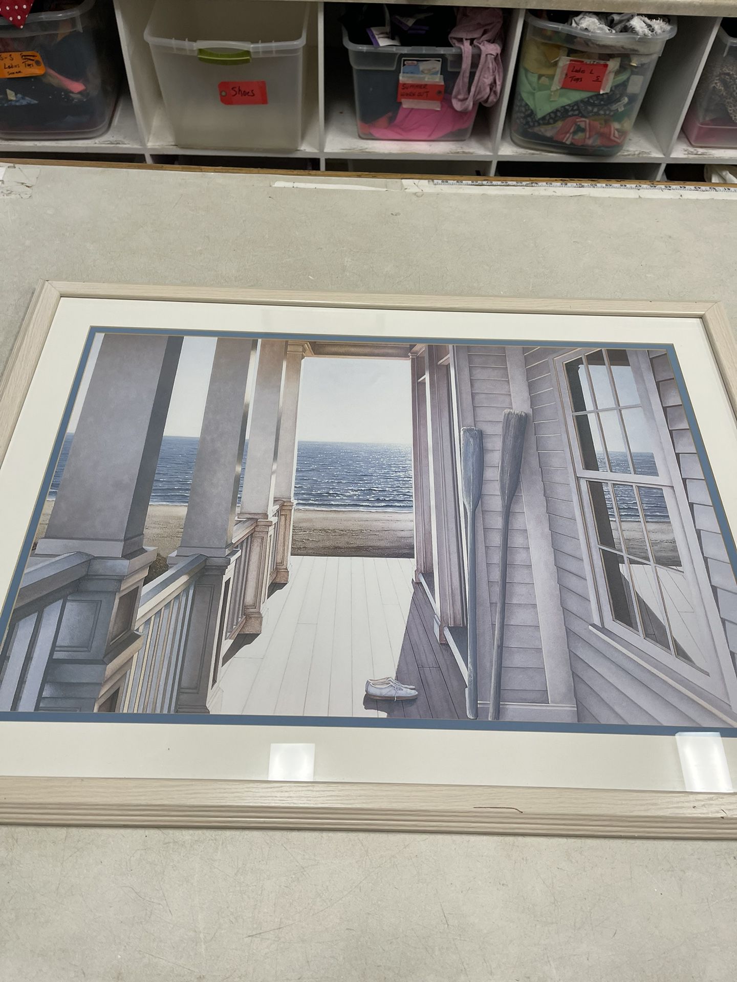 FRAMED Serenity by Daniel Pollera Art Poster Print Cottage Beach House Ocean Vacation