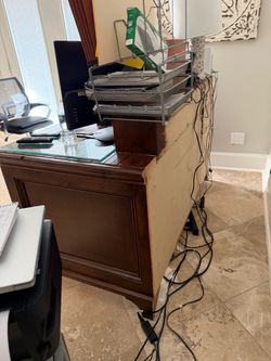 Solid wood office desk