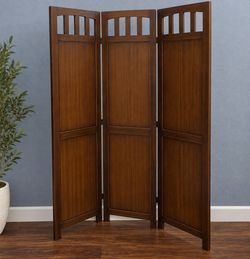 winsome williams folding room divider walnut