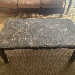 Coffee table with two end tables