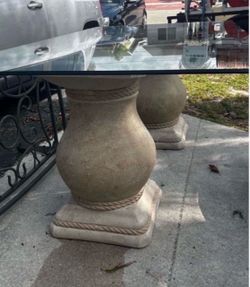 Glass Dining Table 78”Lx44”Wx30”H