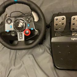 G29 Gaming Steering Wheel And Pedals