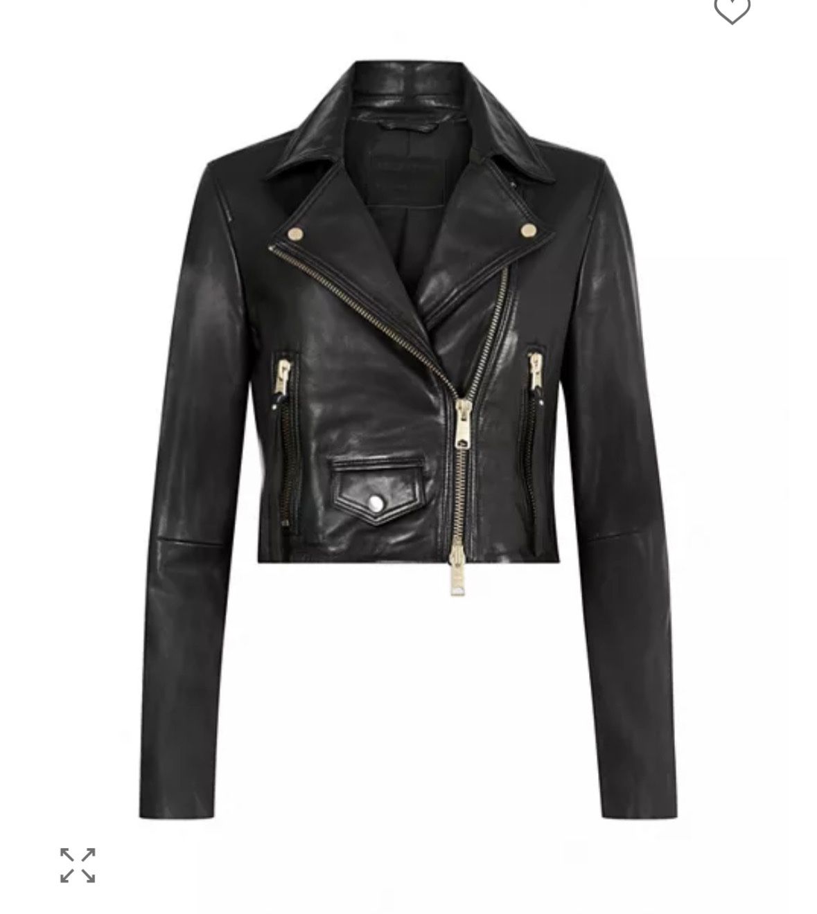All Saints Elora Leather Cropped Jacket