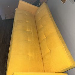 Yellow Couch- Folds Out Like Fouton