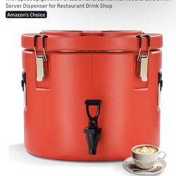 20L/5Gal Insulated Beverage Dispenser, Ice & Hot Drink Dispense