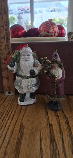 2 Unique, Vintage Santa figurines