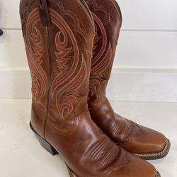 ARIAT Legend Brown Sz 9B  Women Wingtip Embroidered Women Leather Cowboy Boots