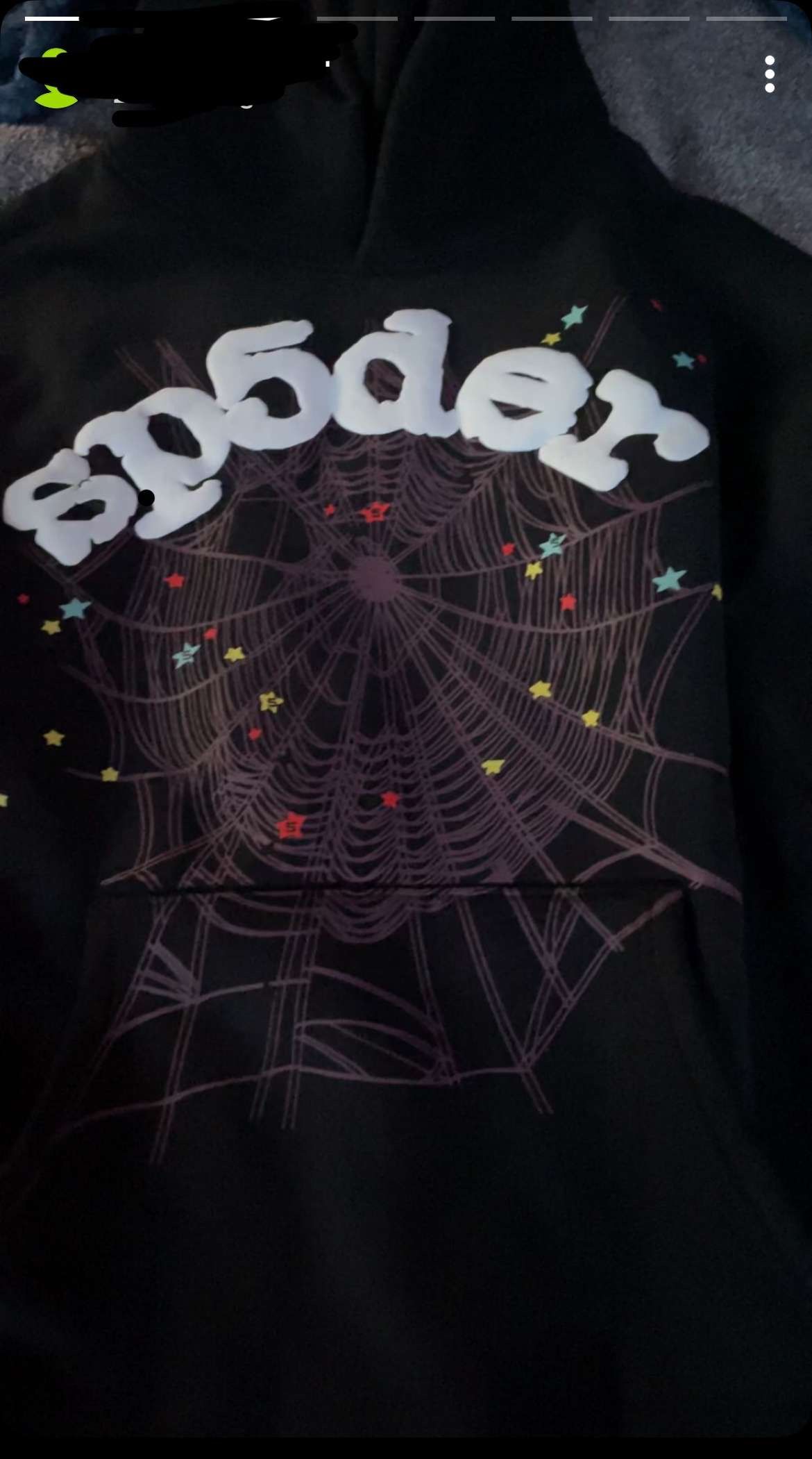 Black Sp5der Hoodie Size M