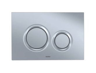 TOTO DuoFit Dual-Button Push Plate, Matte Silver