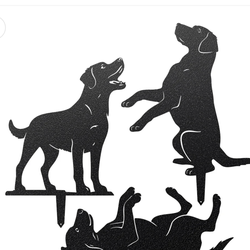 Garden Art-Dog Stakes 3 Pack