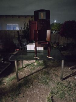 Free  glass table and jewelry box