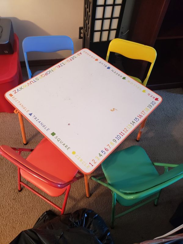 Kids Folding Table And 4 Chairs For In Tampa Fl Offerup
