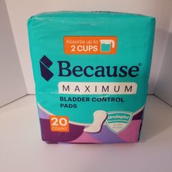 Because Bladder Control Pads - 20ct - Unopened


