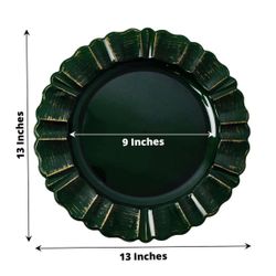 Hunter Emerald Green Charger Plates and Napkins