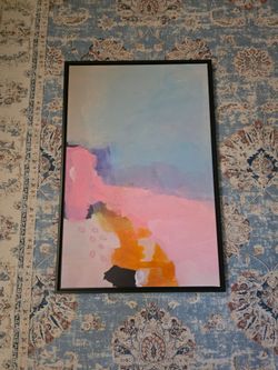 MUDECOR framed canvas print features a modern abstract design 36x24