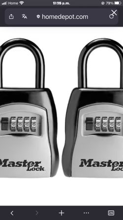 Lock Box, Resettable Combination Dials, 2 Pack