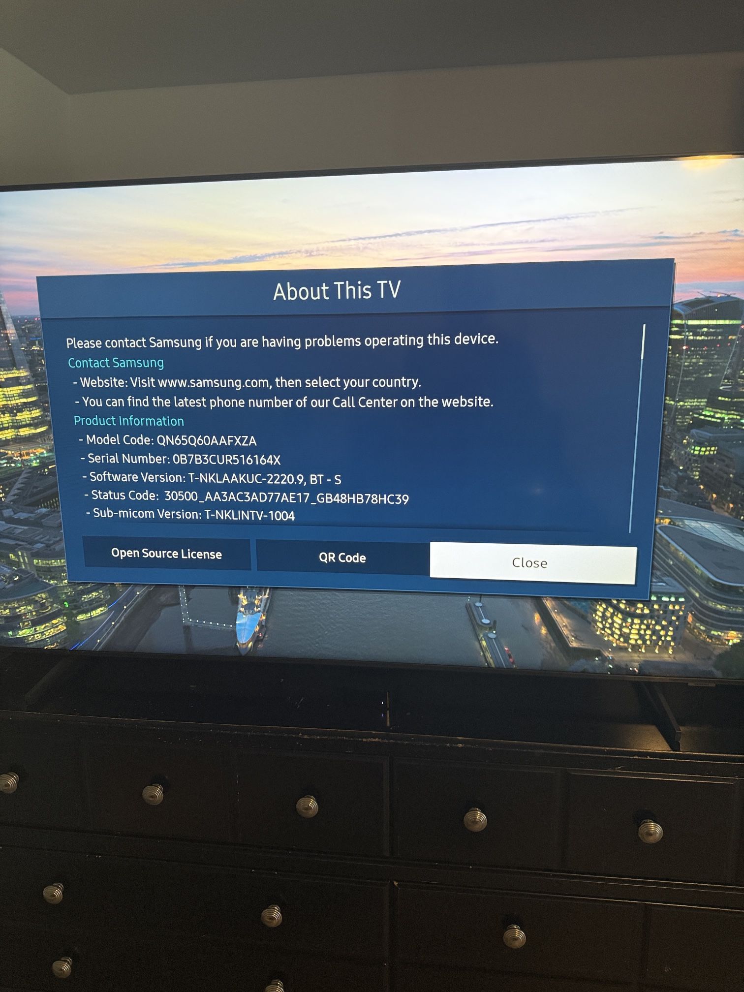 SAMSUNG 66" 4k QLED SMART TV(QN65Q60AAFXZA)