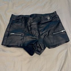 Shein Faux Leather Micro Shorts Size Small $5