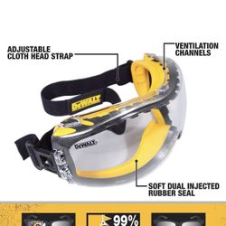Dewalt Safety Goggles  New  $17