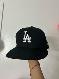 New Era 59FIFTY Los Angeles Dodgers MLB Black Fitted Cap Hat Size 7 5/8