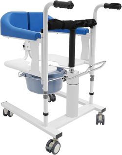 New!Hydraulic Patient Lift for Home Portable Transport Wheelchair Narrow Style