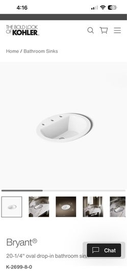 2 new kohler sinks