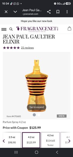 Jean Paul Gaultier  LE MALE ELIXIR 4.2 oz