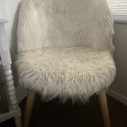 White Fur Chair