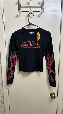 NWT Von Dutch Long Sleeve Crop Top Size Small