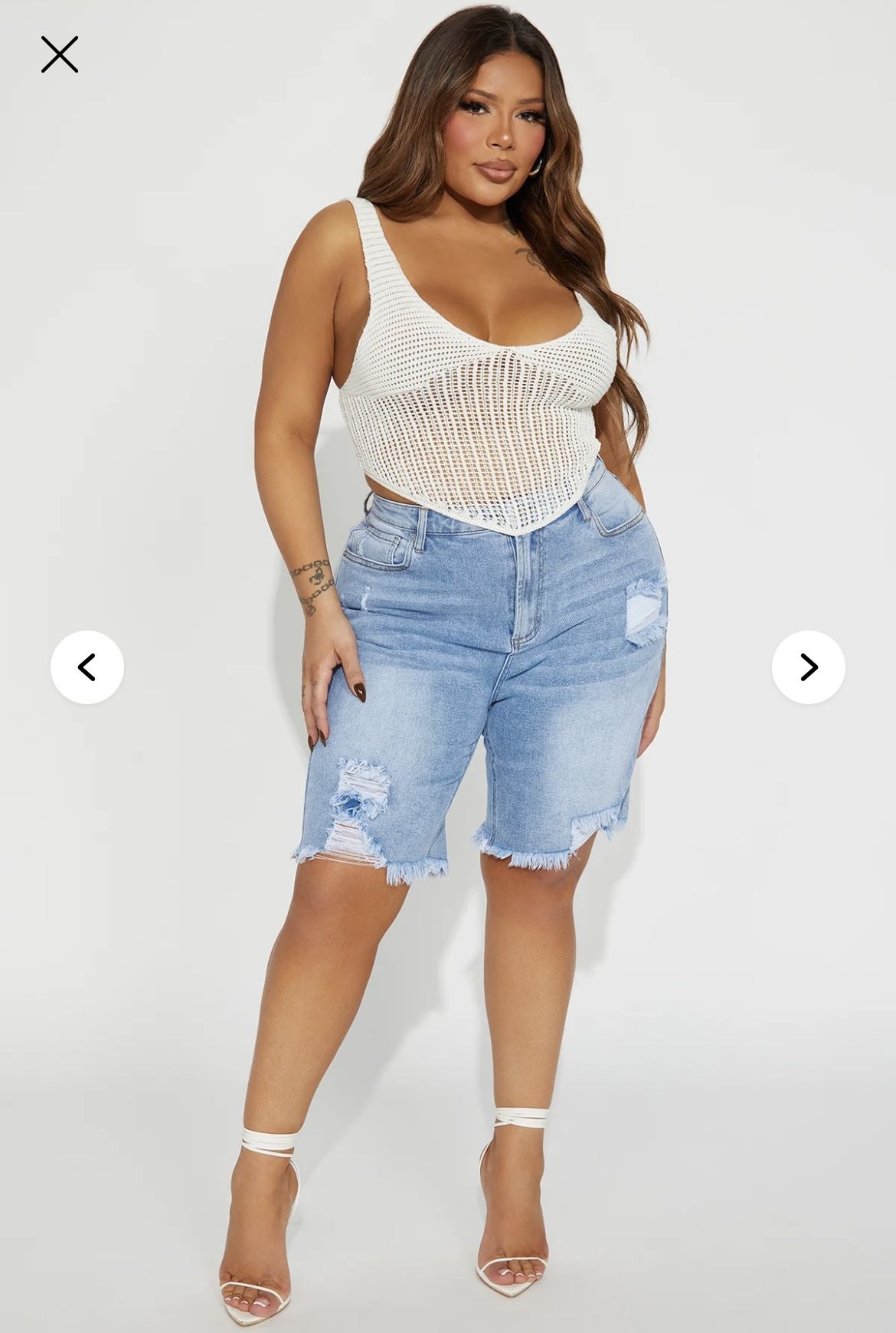 Denim Bermuda Shorts