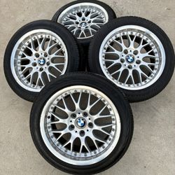 rims GENUINE 2 PIECE BMW E39 OEM BBS RS740 17x8 Silver Wheels 5x120  $850 For All 4 rims And Tires 