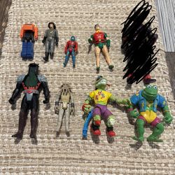 Mix of 80’s Vintage Action Figure Toys Lot of 8 Figures