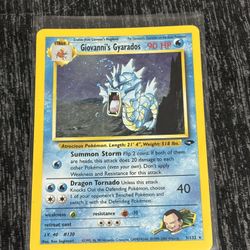 1990’s  5/132 Giovanni’s Gyrados with the “Fart Swirl”