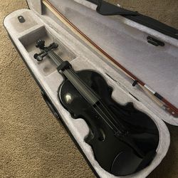Black Violin With Case : Bow Needs Work