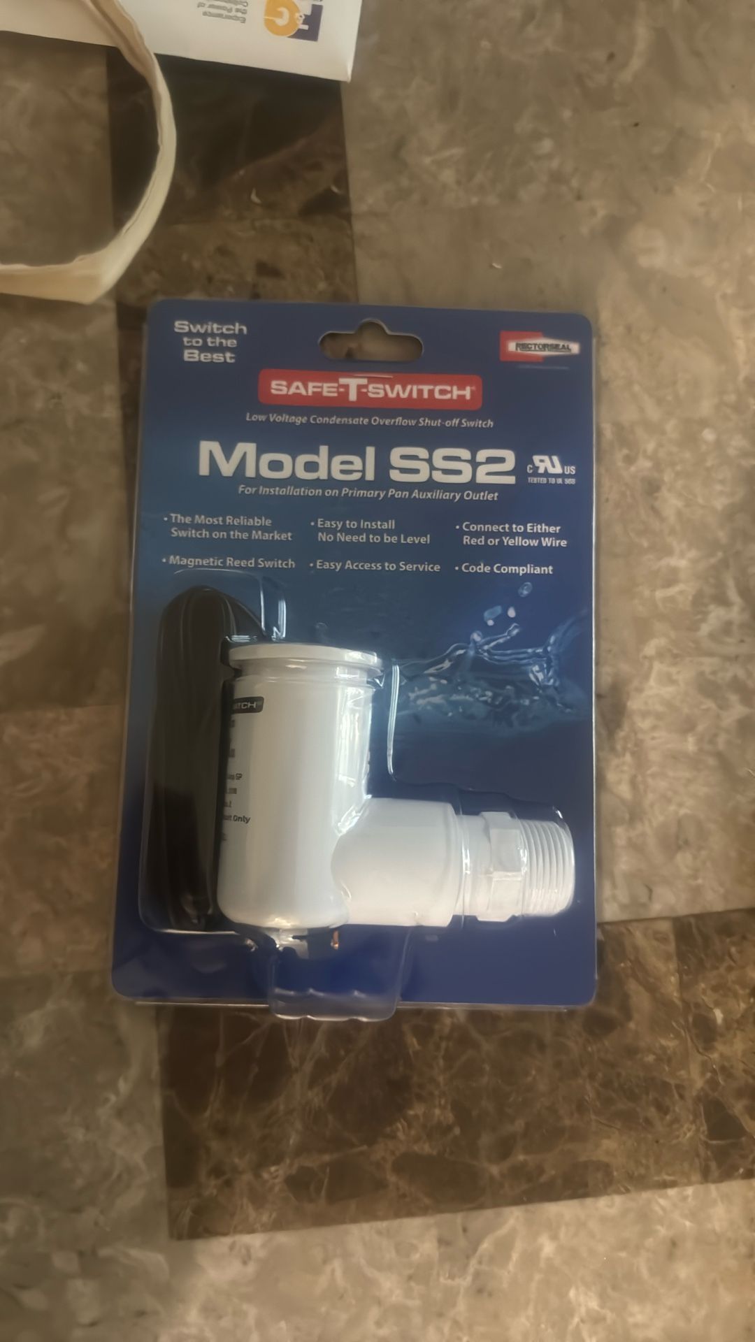 RectorSeal Safe-T-Switch Model SS2 Low Voltage Condensate Overflow Shut-Off