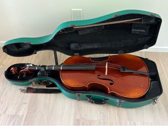 Handmade Cello Fiber, Gas Case And  Bow