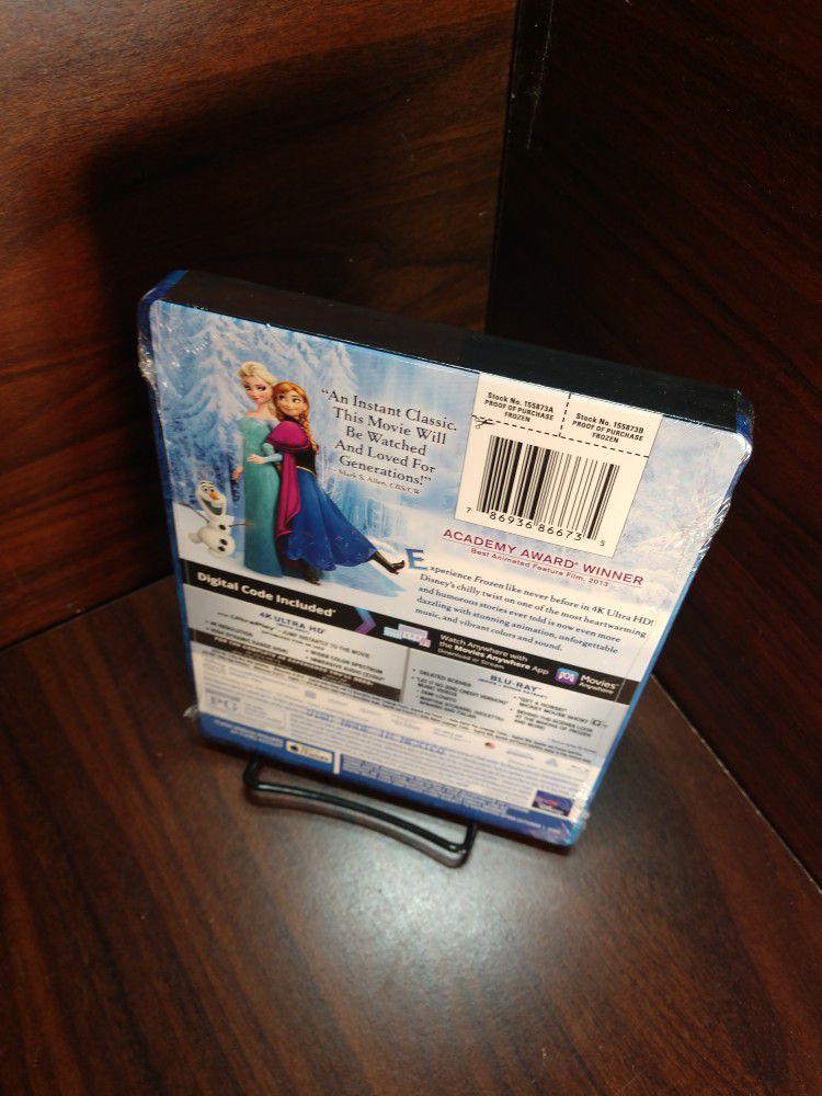 Frozen Steelbook (4K UHD+Blu-ray-No Digital)Discs UNUSED- BOX PACKAGING WITH TRACKING 