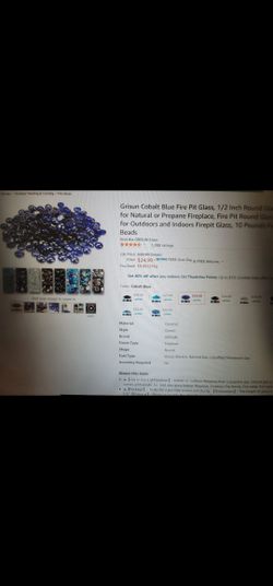 Firepit Round Glass Blue