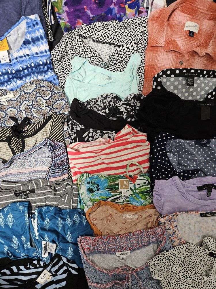 29 blouses, some long and short