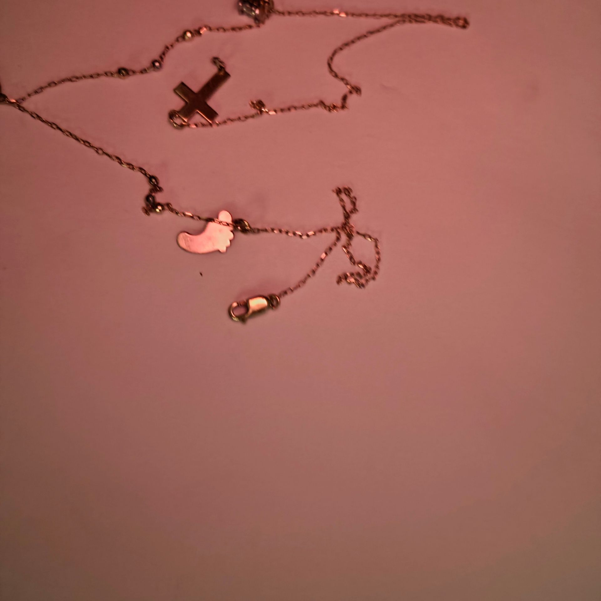 Gold plated and custom made necklace 15 in Long