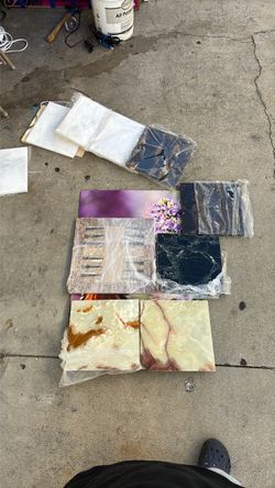 Mixed Marble and Stone Tile Lot