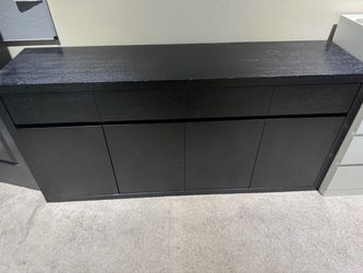 Black Wood Sideboard Buffet Cabinet