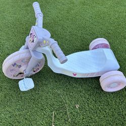 MINNIE MOUSE Ride-On 10" Fly Wheels Junior Cruiser Tricycle with Sounds - Toddler Bike Trike, Ages 2-4