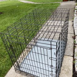 Large Folding Dog Crate Kennel Single Door 36” long x 24” high x 22” wide for large breed  