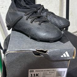 Adidas Size 11K Black Soccer Cleats