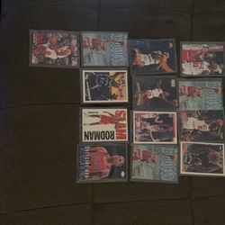 13 Card Dennis Rodman Lot NBA Basketball Cards