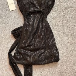 Monvelli Sparkling Halter Dress 