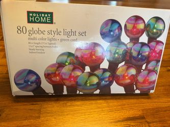 80 feet of lighted length globe style light set