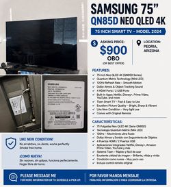 TV Samsung 75”